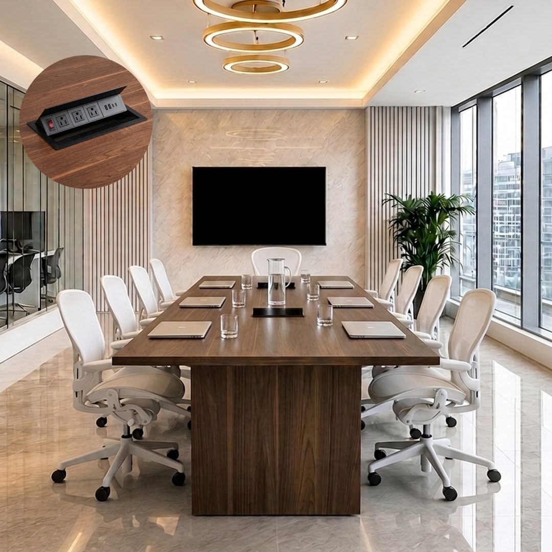 Conference room table where we review your business finances